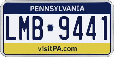 PA license plate LMB9441