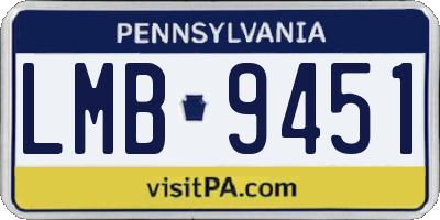 PA license plate LMB9451