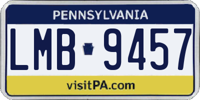 PA license plate LMB9457