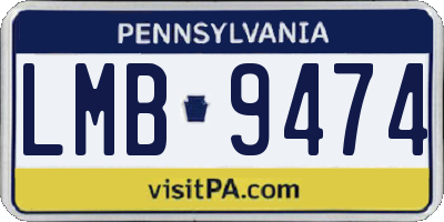 PA license plate LMB9474