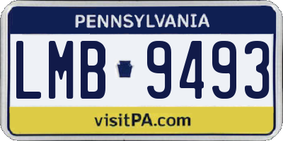 PA license plate LMB9493