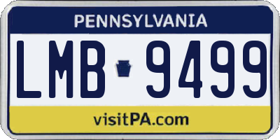 PA license plate LMB9499