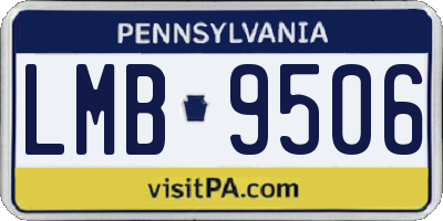 PA license plate LMB9506