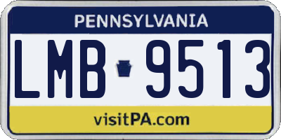 PA license plate LMB9513