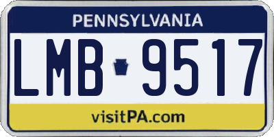 PA license plate LMB9517