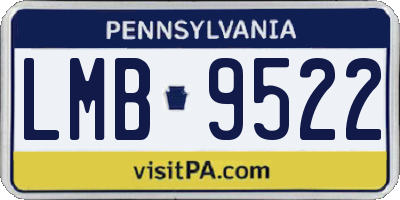PA license plate LMB9522