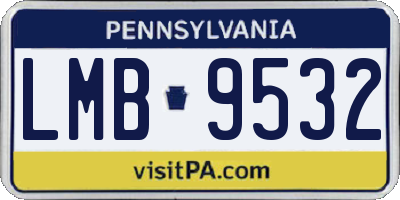 PA license plate LMB9532