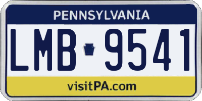 PA license plate LMB9541