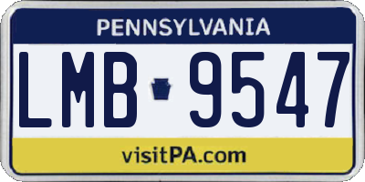 PA license plate LMB9547