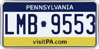 PA license plate LMB9553
