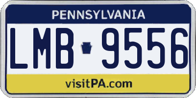 PA license plate LMB9556