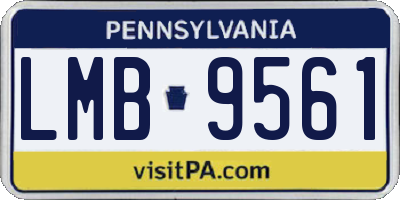 PA license plate LMB9561