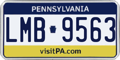 PA license plate LMB9563
