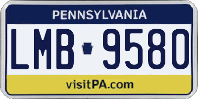 PA license plate LMB9580