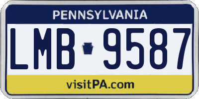 PA license plate LMB9587