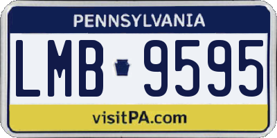 PA license plate LMB9595