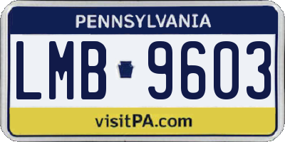 PA license plate LMB9603