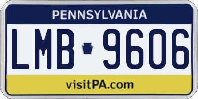 PA license plate LMB9606