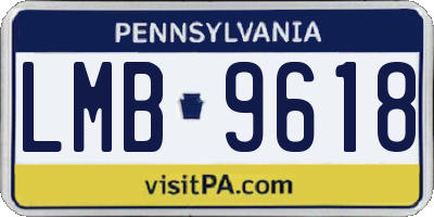 PA license plate LMB9618