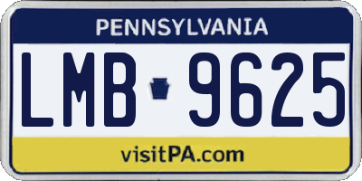 PA license plate LMB9625
