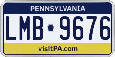PA license plate LMB9676