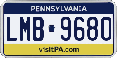 PA license plate LMB9680