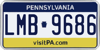 PA license plate LMB9686