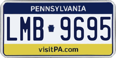 PA license plate LMB9695