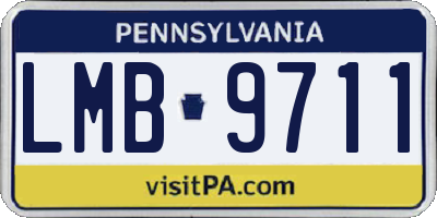 PA license plate LMB9711