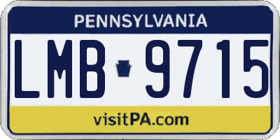 PA license plate LMB9715