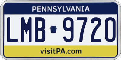 PA license plate LMB9720