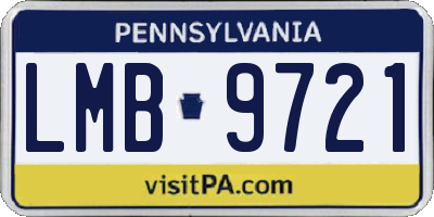 PA license plate LMB9721