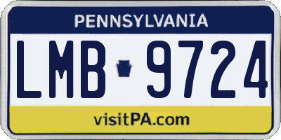PA license plate LMB9724