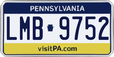 PA license plate LMB9752