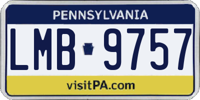PA license plate LMB9757