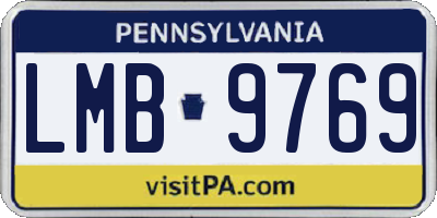 PA license plate LMB9769