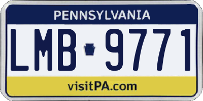 PA license plate LMB9771
