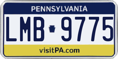 PA license plate LMB9775