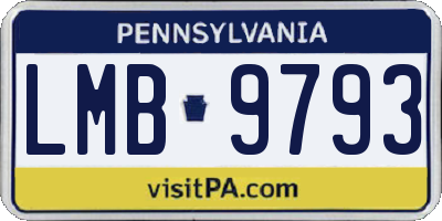 PA license plate LMB9793