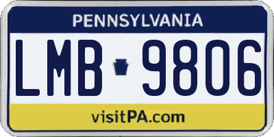 PA license plate LMB9806