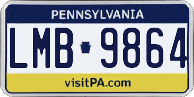 PA license plate LMB9864
