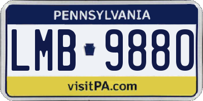 PA license plate LMB9880
