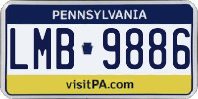 PA license plate LMB9886