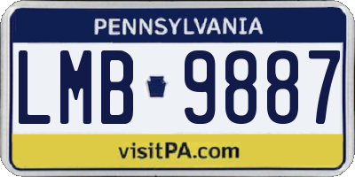 PA license plate LMB9887