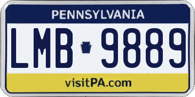 PA license plate LMB9889