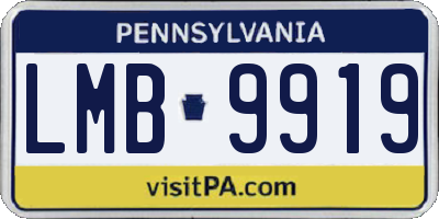 PA license plate LMB9919