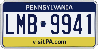 PA license plate LMB9941