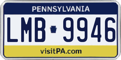 PA license plate LMB9946