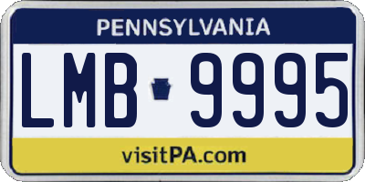 PA license plate LMB9995