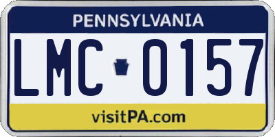 PA license plate LMC0157